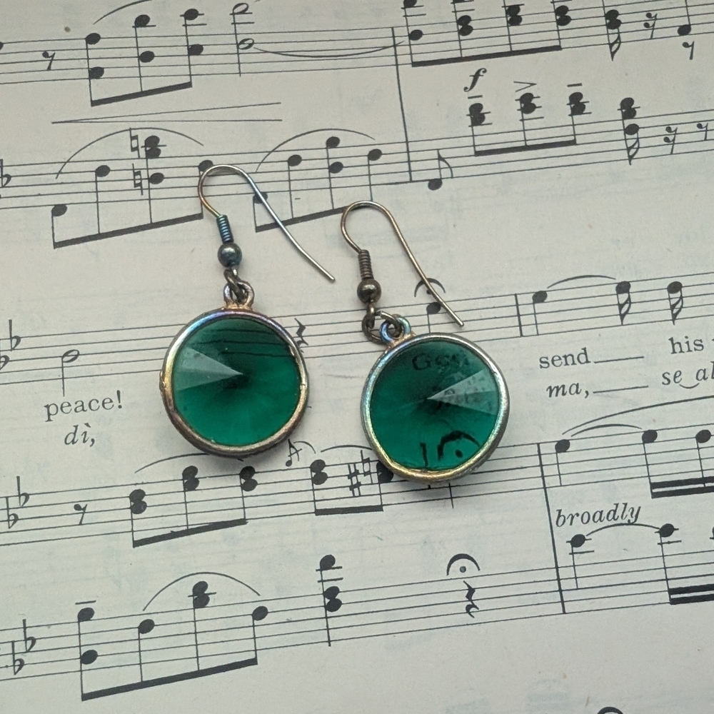 Elegant Green Drop Earrings